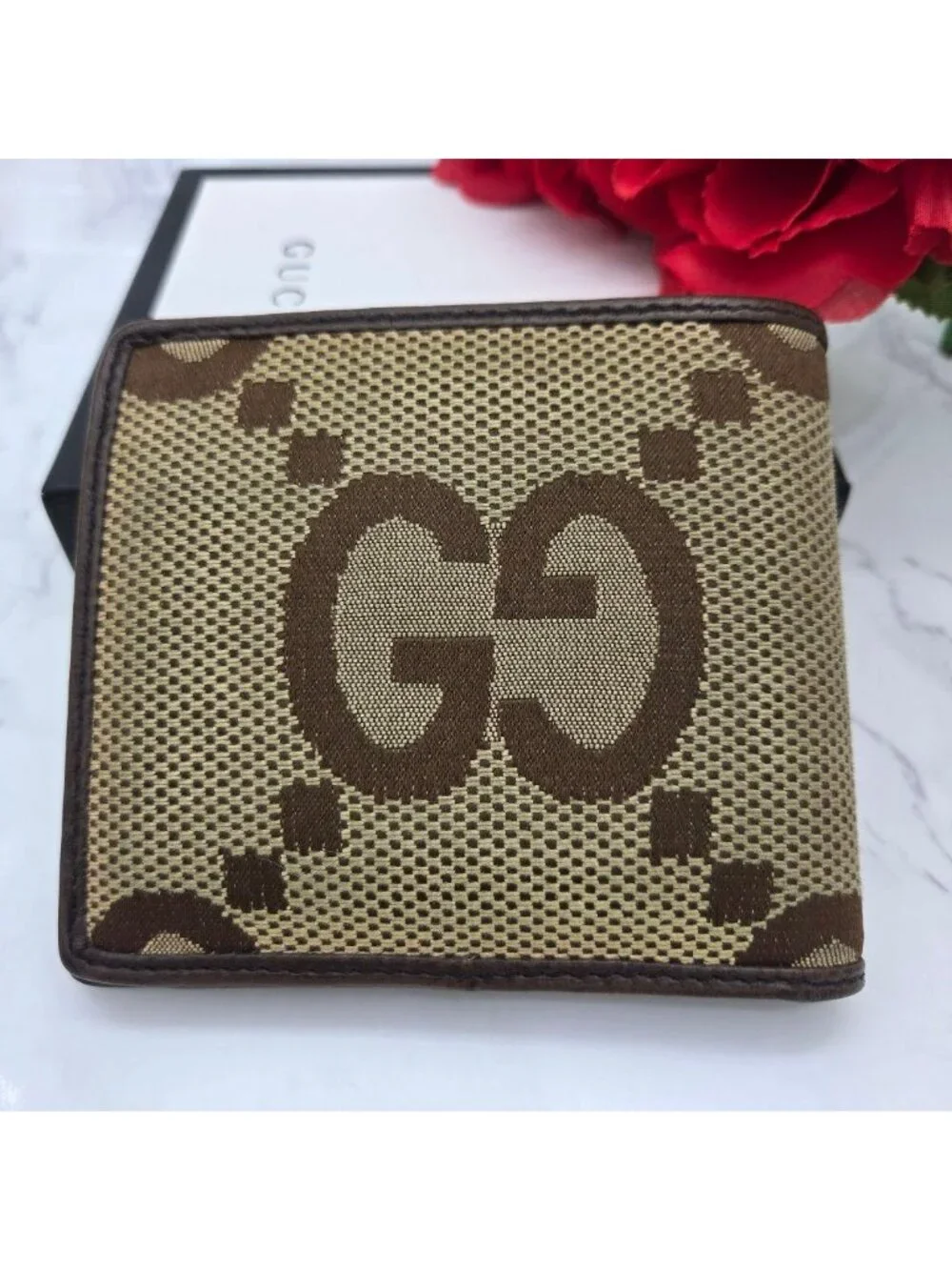 Gucci Canvas Fold Wallet Jumbo GG